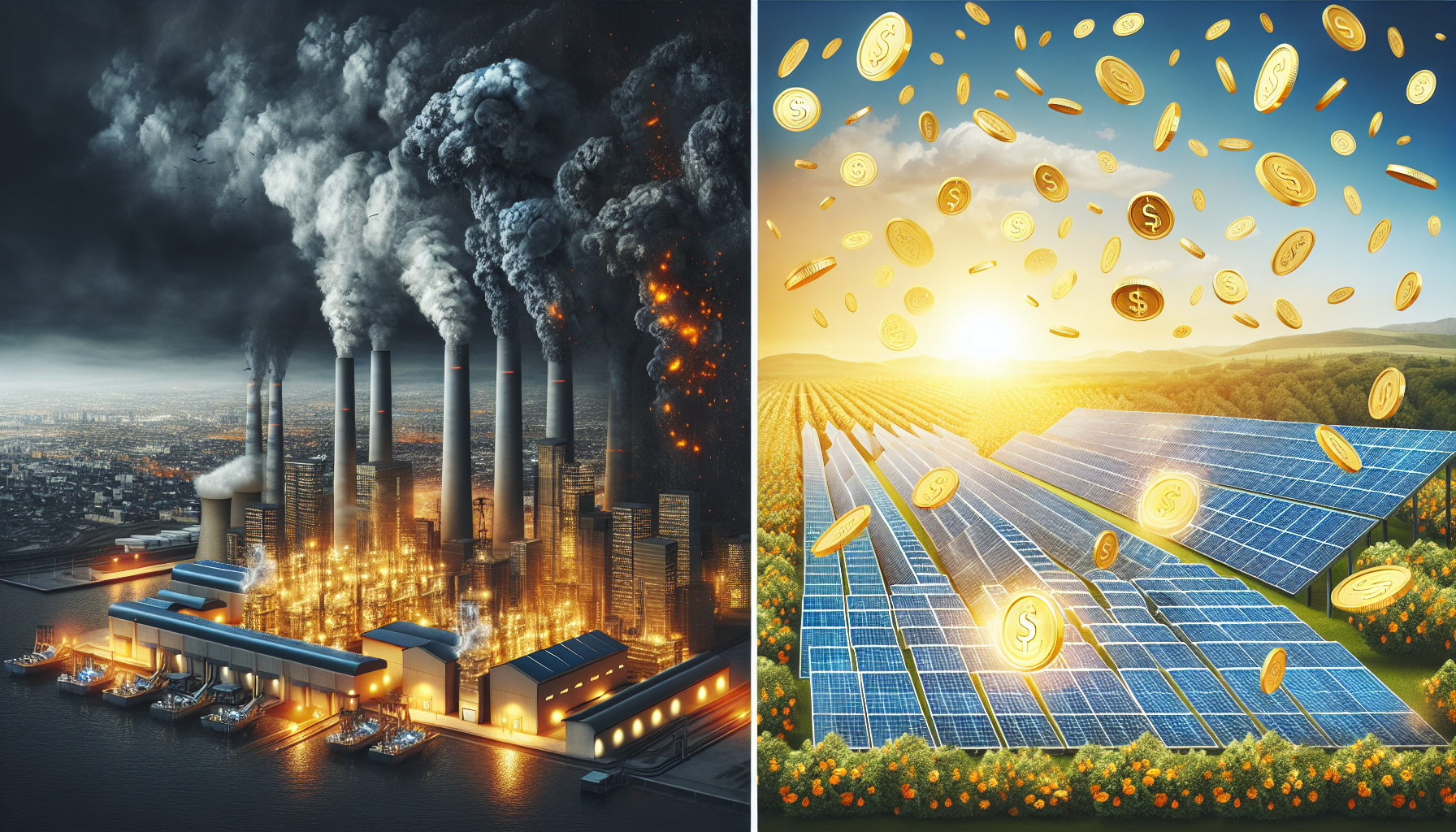 Illustration of solar cost and savings