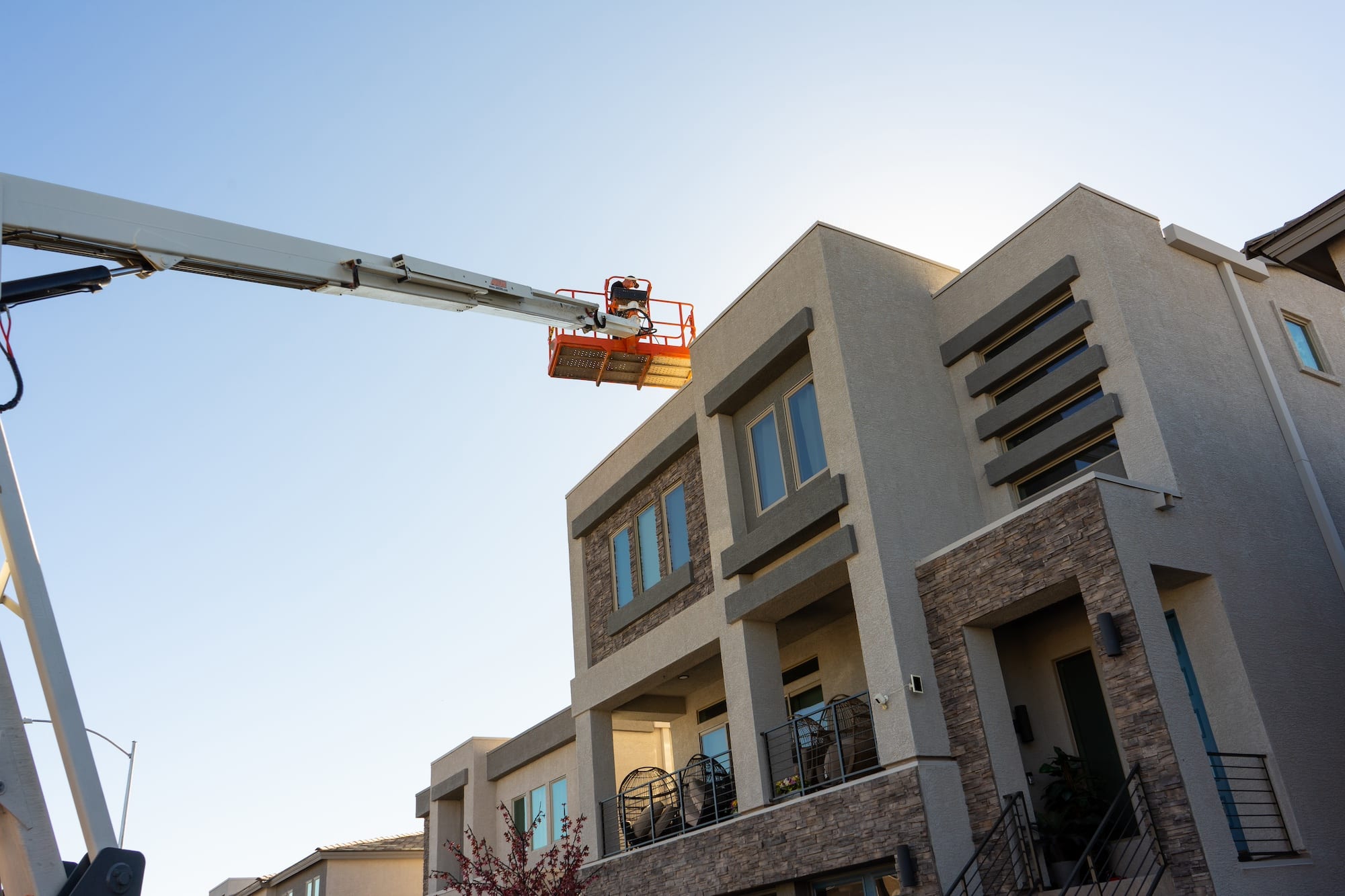 solar installers inspecting a house